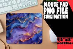 Marble Flower 3D Design Mouse Pad Sublimation Product Image 1