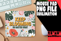 Luminous DESK pad Artistic Touch, Flower Quote Product Image 1