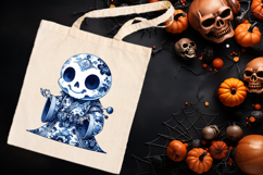 Cute blue Halloween monster clipart t shirt designs png Product Image 3