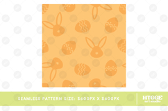 Easter Eggs Bunny Seamless Pattern PNG Sublimation Product Image 7