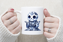 Cute blue Halloween monster clipart t shirt designs png Product Image 4