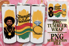 Cozy Gifts 20oz tumbler wrap, Juneteenth Product Image 1
