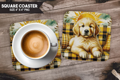 Cute Animals Square Coaster PNG Bundle, Digital Coaster Set Product Image 6