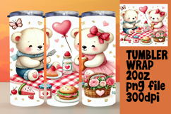 20oz Tumbler Design for Gift Ideas , Valentine Bear Product Image 1
