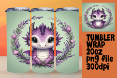 Custom 20oz Tumbler Wrap Download , Dragon Product Image 1