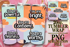 Blissful Dreams 20oz tumbler wrap, Quote Product Image 1