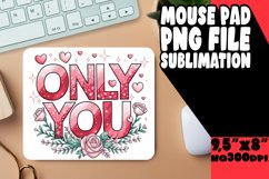 Blissful Mouse Pad Sublimation Magic, Valentines Product Image 1