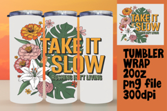 FASHIONABLE 20oz Tumbler PNG Design , Flower Quote Product Image 1