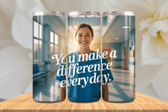 Positive Affirmations 20oz Tumbler wrap Inspirational Quotes Product Image 1