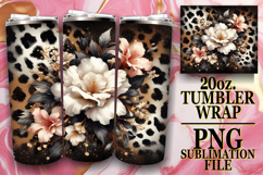 Radiant Smiles 20oz tumbler wrap, Leopard Prints Product Image 1