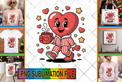 Unique TSHIRT Designs PNG, Valenines Heart Product Image 1