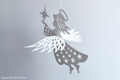 3D angel Paper Cut Template svg, Christmas ornament bundle Product Image 2