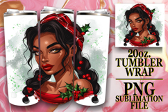 RADIANT GIFT 20oz TUMBLER WRAP, Xmas Girl Product Image 1