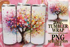 Enchanting Vibrant Chic Dynamic Watercolor Tumbler Wrap Product Image 1