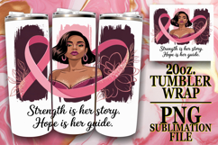 Bright reflections 20oz tumbler wrap, Cancer Product Image 1