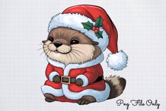 Woodland Christmas Watercolor Clipart PNG Product Image 1