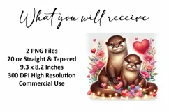 Valentine's Day Tumbler Wrap Sublimation Design Product Image 2