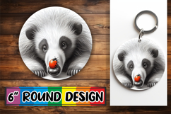 Sweet Sublimation Round Ornaments, Cute Animals Product Image 1