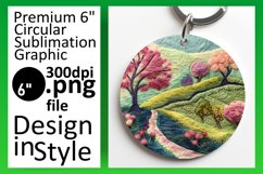 Vibrant 3D Summer Round Design Sublimation Product Image 1