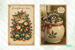 Funny Christmas Card Clipart Product Image 1