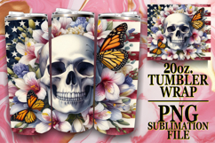 RADIANT DAYS 20oz TUMBLER WRAP, Skull USA Product Image 1