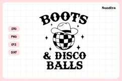 Cowgirl Bachelorette Party Saying SVG | Boots Disco Balls Product Image 3