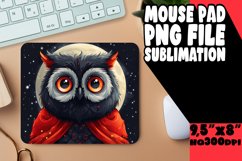 Watercolor Owl Mouse Pad for Spring PNG Sublimation Product Image 1