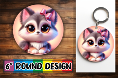 Luminous Round Designs Sublimation, 3D Dog Product Image 1
