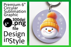 Lovely Round Design for Sublimation , Snowman Product Image 1