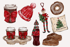 Watercolor Christmas PNG clipart hand drawn Product Image 2