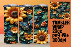 Tailored 20oz Tumbler Wraps , 3D Flower Product Image 1