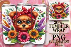 Cheerful Days 20oz tumbler wrap, Cute Animals Product Image 1