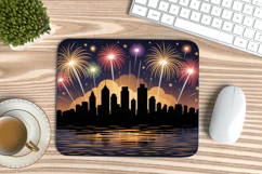 Happy New Year PNG Mouse Pad,Festive New Year's Eve 2026 PNG Product Image 1