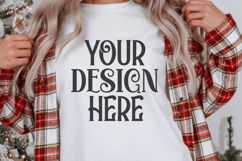 White Comfort Colors 1717 Christmas Mockup, CC 1717 Product Image 1