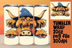 Whimsical Peekaboo Cow Tumbler Wrap - Sublimation Product Image 1