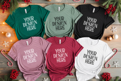 Christmas Family Matching Group Flat Lay T-Shirt Mockups Product Image 1