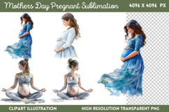 Mothers Day Pregnant Sublimation PNG Product Image 1
