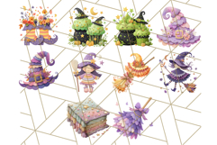Kawaii Halloween Clipart Cute Kids and Candy Elements Png Product Image 9
