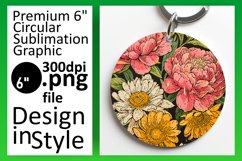 Vintage Floral Round Sublimation Array Product Image 1