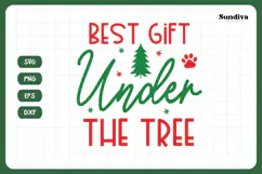 Christmas Dog Bandana Quotes SVG | Best Gift Under the Tree Product Image 3