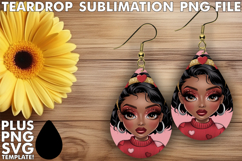 Timeless Teardrop Earrings Design, Afro Girl Product Image 1