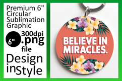 Vibrant Round Design Keychain Artwork , Religious Product Image 1