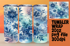 20oz Tumbler Template for Creative Minds , Watercolor Patter Product Image 1