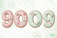 Christmas Cookie Number Clipart Product Image 1