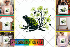 Elegant Tote Bag Ideas PNG, Flower Animals Product Image 1