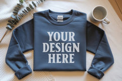 Charcoal Gildan 18000 Folded Flat Lay Mockups Product Image 1