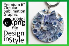 Whimsical Cat Craftsmanship: 3D Sublimation Product Image 1