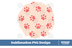 American 4th of July Cat Dog Paw Background Png Sublimation Product Image 1