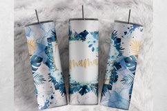 Mama Floral Watercolor Tropical Leaves 20 oz tumbler wrap Product Image 1