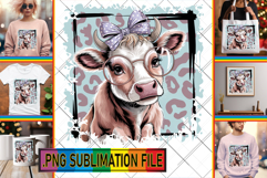 LUMINOUS PNG Art for Gifts, Cute Cow Product Image 1